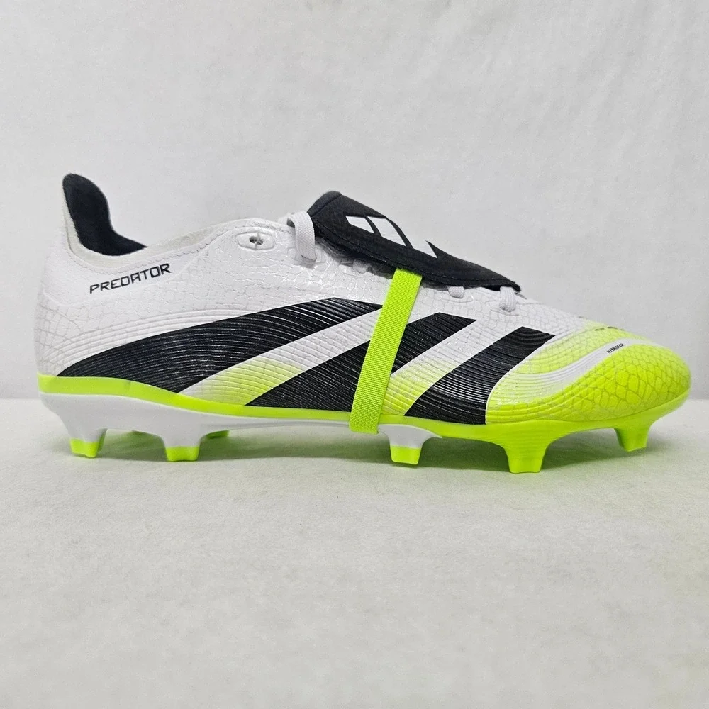 Adidas Predator‎ League FT FG/MG Soccer Cleats JI1111 White Yellow Men Size 12